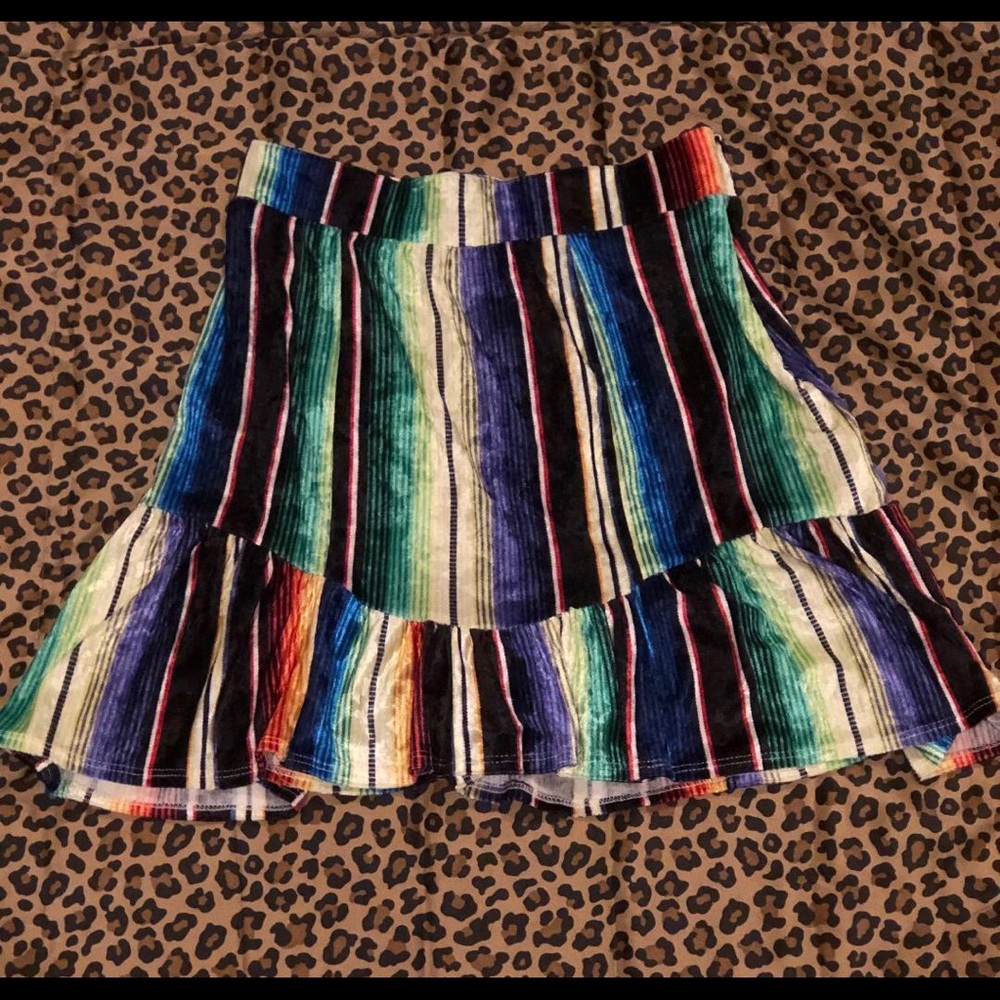 Serape velvet skirt